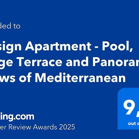 Design Apartment - Pool, Large Terrace And Panoramic Views Of Mediterranean 방돌 외부 사진