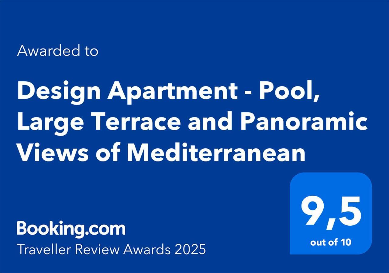 Design Apartment - Pool, Large Terrace And Panoramic Views Of Mediterranean 방돌 외부 사진